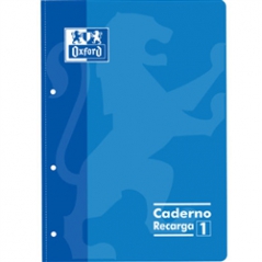 Caderno de Recarga A4 Pautado Azul (Un)