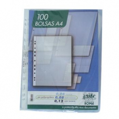 Bolsa Catalogo A4 Liso (Micas) 80Microns (100Un) (Roma361)