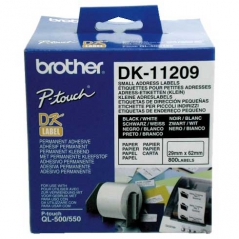 Brother DK11209 Etiqueta Endereco 62mmX29mm (800 Etiq)