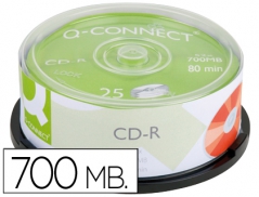 CD-R Q-Connect 700MB 80 Min 52x (Torre 25Un)