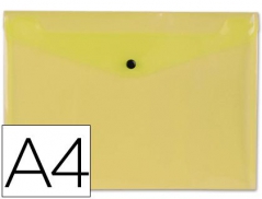 Bolsa Porta Documentos Amarelo A4 c/ Mola (Un)