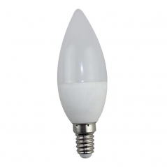 Lâmpada LED Casquilho Fino Forma Oval C37 E14 5W 3000K Luz Branco Quente (Un)